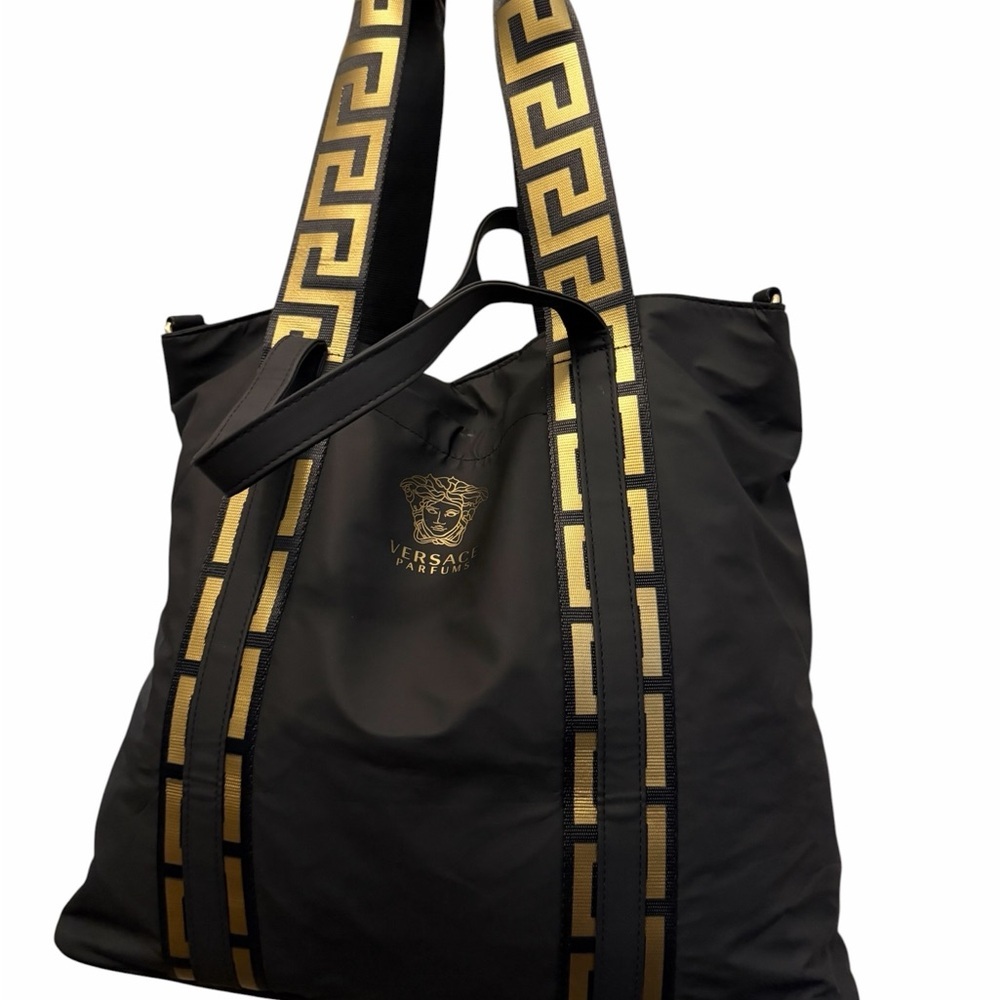 Versace Parfums Black & Gold Logo Tote NEW WITHOUT TAGS - Picture 12 of 16